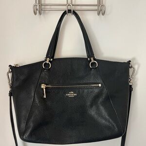 Black Coach prairie satchel crossbody purse